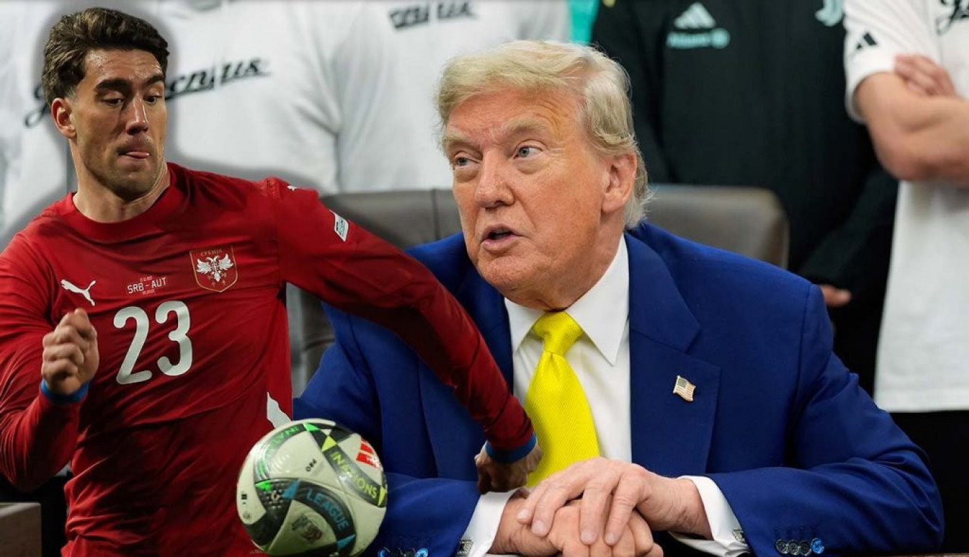 HIT SCENA U BELOJ KUĆI! Tramp zbunio Vlahovića i saigrače neočekivanim pitanjem, svi su zaćutali! (VIDEO)