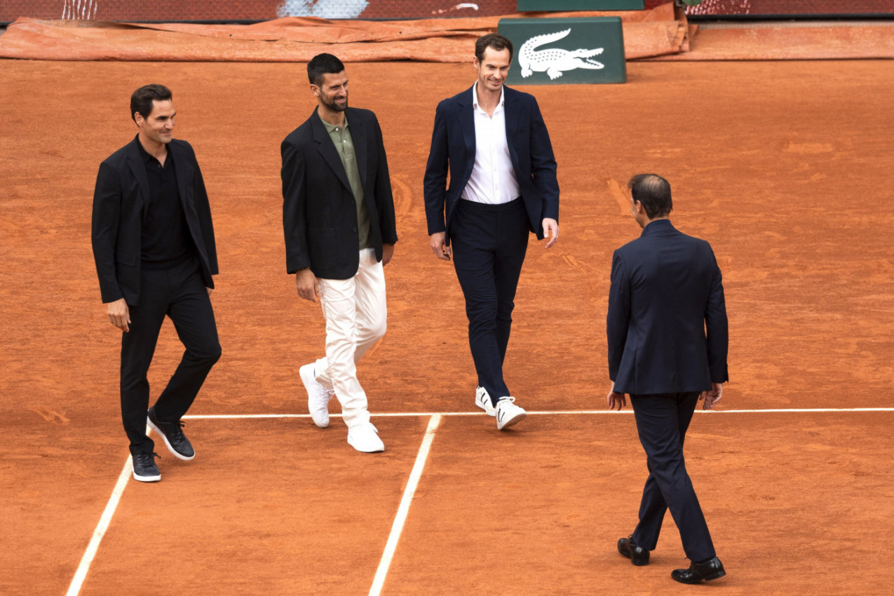 VELIKA ČETVORKA PONOVO NA OKUPU: Nole, Rafa, Federer i Marej rame uz rame na stadionu Filip Šatrije! (FOTO, VIDEO)
