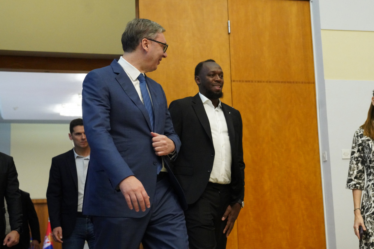 PRVE FOTKE VUČIĆA I BOLTA: Pogledajte kako su se predsednik Srbije i najbolji atletičar svih vremena proveli u Beogradu! (GALERIJA)