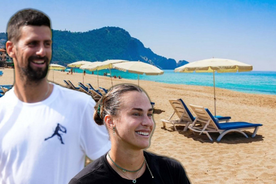 VELIKI PRIJATELJI SADA NA ODMORU: Evo radi Novak dok tigrica iz Minska pokazuje svoje IZVAJANO TELO NA PLAŽI