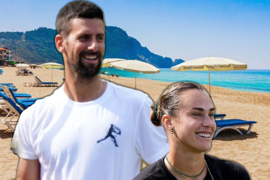 VELIKI PRIJATELJI SADA NA ODMORU: Evo radi Novak dok tigrica iz Minska pokazuje svoje IZVAJANO TELO NA PLAŽI