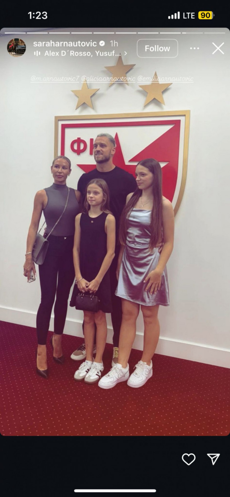 Marko Arnautović sa porodicom