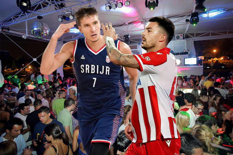 BOGDANOVIĆ I RADONJIĆ NA SPLAVU: Povređeni fudbaler Zvezde i kapiten "orlova" dali sebi oduška u noćnom provodu (VIDEO)
