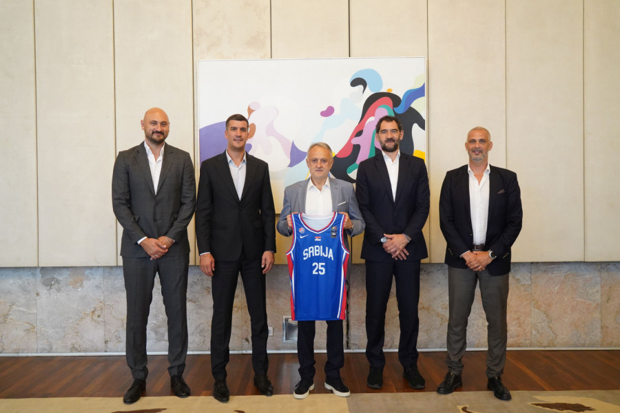 SJAJNE VESTI ZA SRPSKU KOŠARKU: Ministar Gajić ugostio predsednika FIBA Evrope i čelnike KSS! (FOTO, GALERIJA)