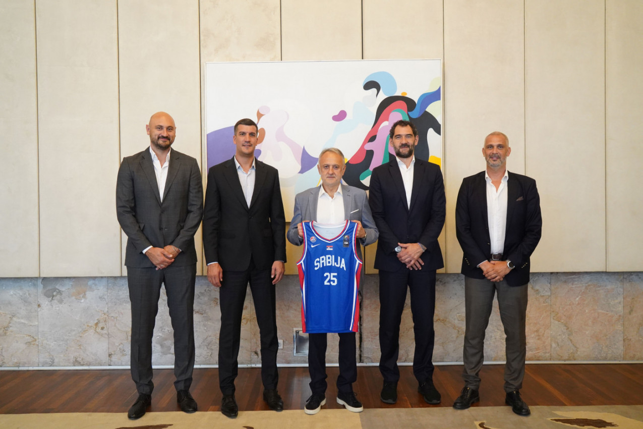 SJAJNE VESTI ZA SRPSKU KOŠARKU: Ministar Gajić ugostio predsednika FIBA Evrope i čelnike KSS! (FOTO, GALERIJA)