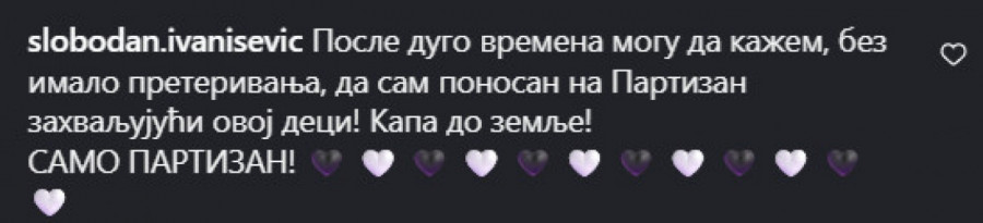 Grobari su ponosni na svoje fudbalere