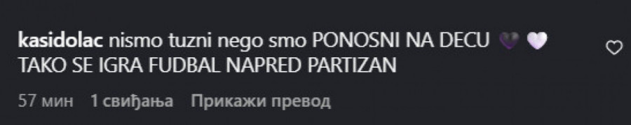 Grobari su ponosni na svoje fudbalere