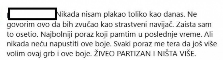 Grobari su ponosni na svoje fudbalere