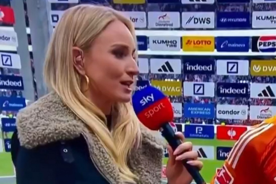 BLAM VEKA: Katarina pričala sa fudbalerom, pa napravila lapsus kakav se ne pamti na fudbalskim terenima! (VIDEO)