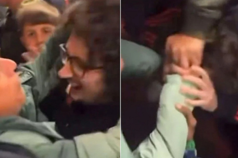 SKANDAL: Poznati navijač napadnut ispred stadiona - huligan hteo da mu počupa svu kosu! (VIDEO)