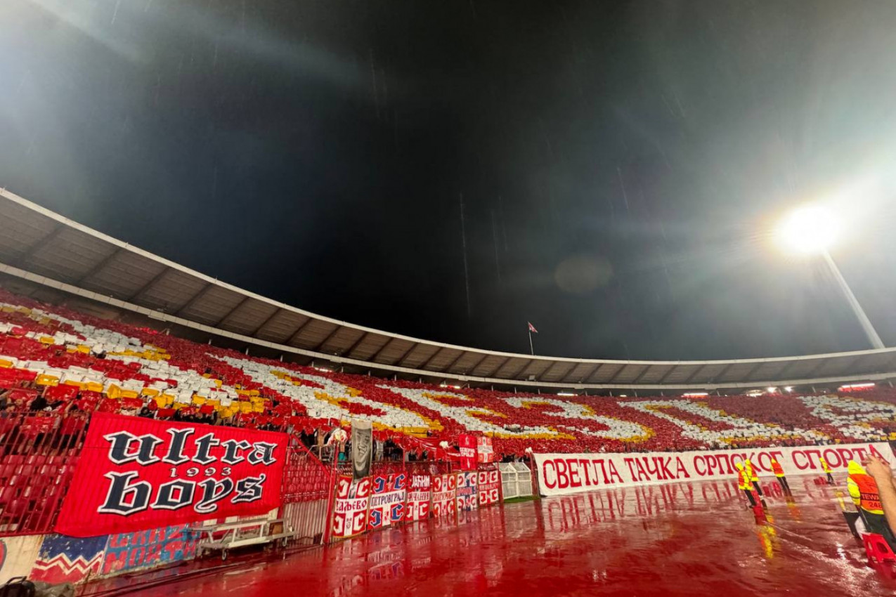 "IDEMO DALJE": DELIJE ZAGRMELE NAKON UTAKMICE - puna podrška igračima Crvene zvezde! (VIDEO)