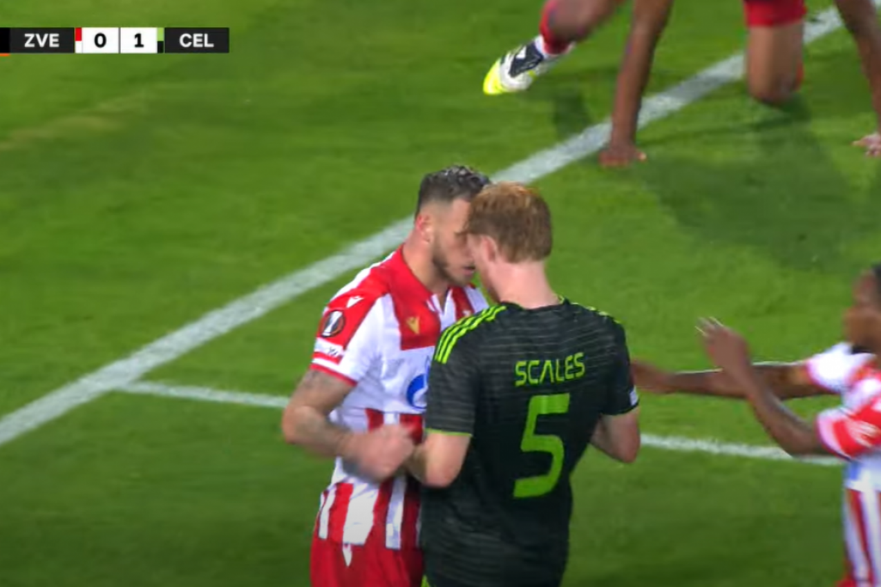ARNAUTOVIĆ DONEO IZJEDNAČENJE ZVEZDI, PA SE POKAČIO SA SKEJLSOM: Napadača crveno-belih saigrači odvojili od većeg incidenta! (VIDEO)