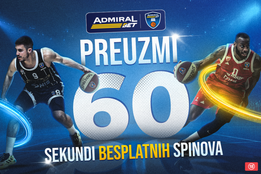 BESPLATNI SPINOVI ZA SVE: AdmiralBet ABA liga se vratila