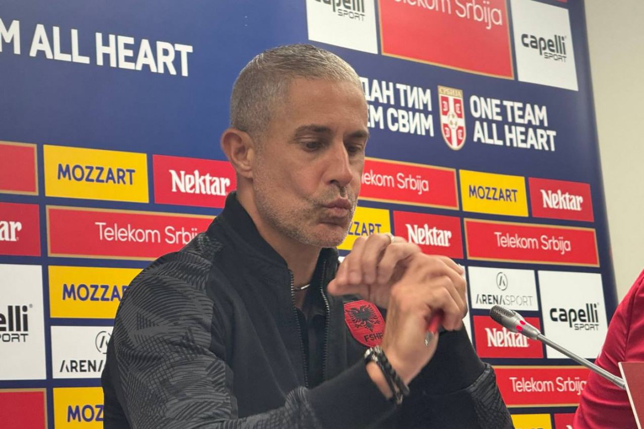 TRENER ALBANIJE REAGOVAO NA SRAMNU PROSLAVU GOLA MANAJA: Nisam to video! TRENER ALBANIJE REAGOVAO NA SRAMNU PROSLAVU GOLA MANAJA: Nisam to video!