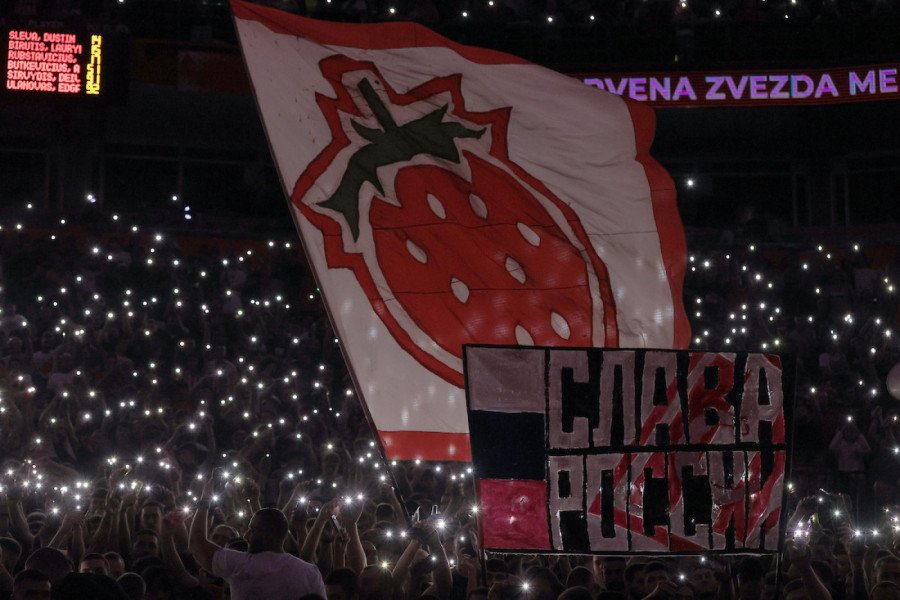 GOSPODSKA PROZIVKA DELIJA: Zvezdaši su ovom pesmom dočekali Litvance u Areni (VIDEO)