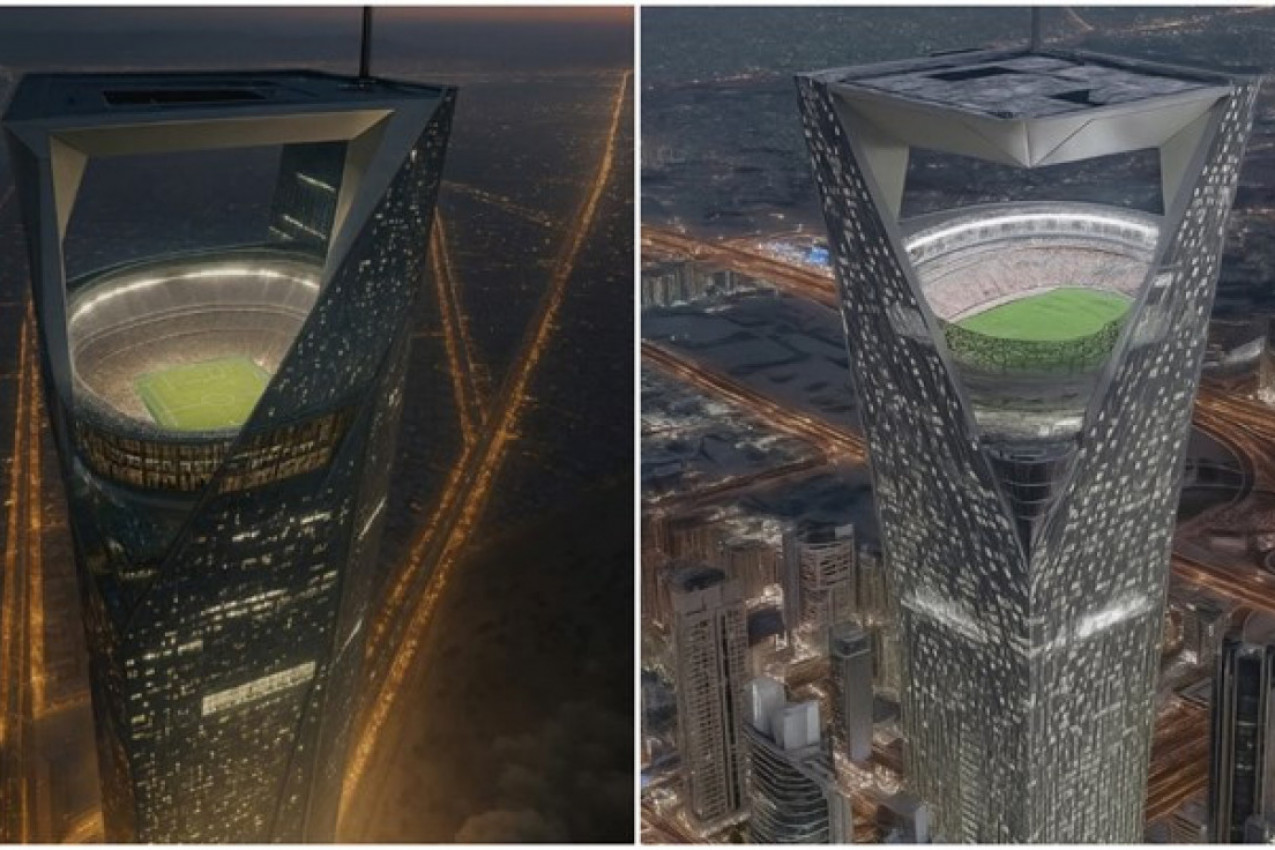 OVO NIJE STADION, VEĆ SVEMIRSKI BROD: Arapi za Mundijal prave ZVERINU na oblakoderu od 350 metara! (VIDEO)