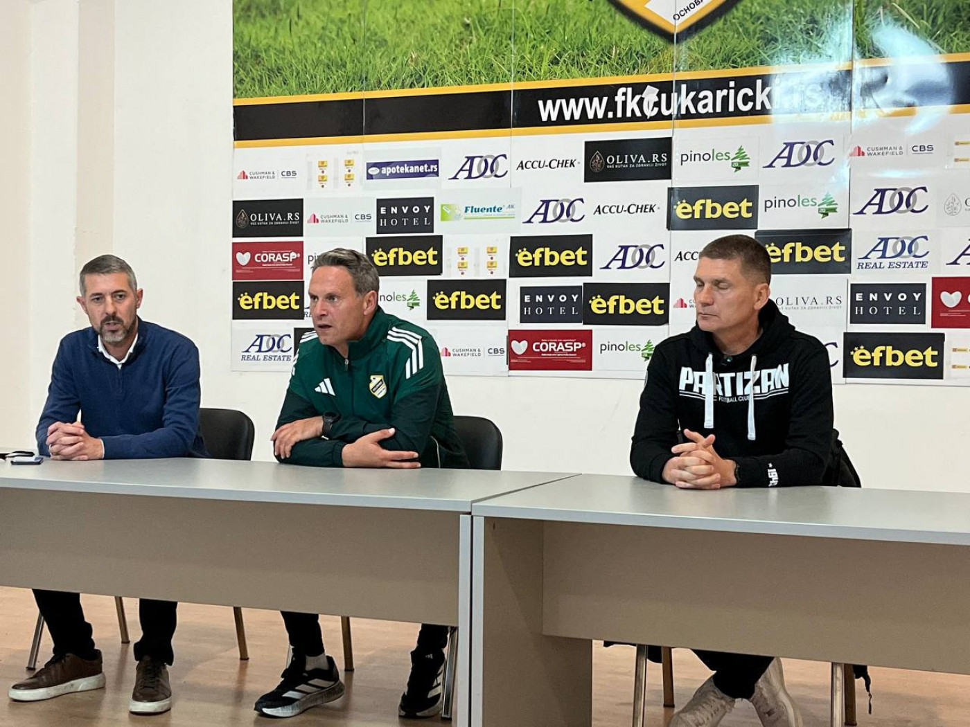 Trener Čukaričkog Milan Lešnjak posle pobede nad Partizanom