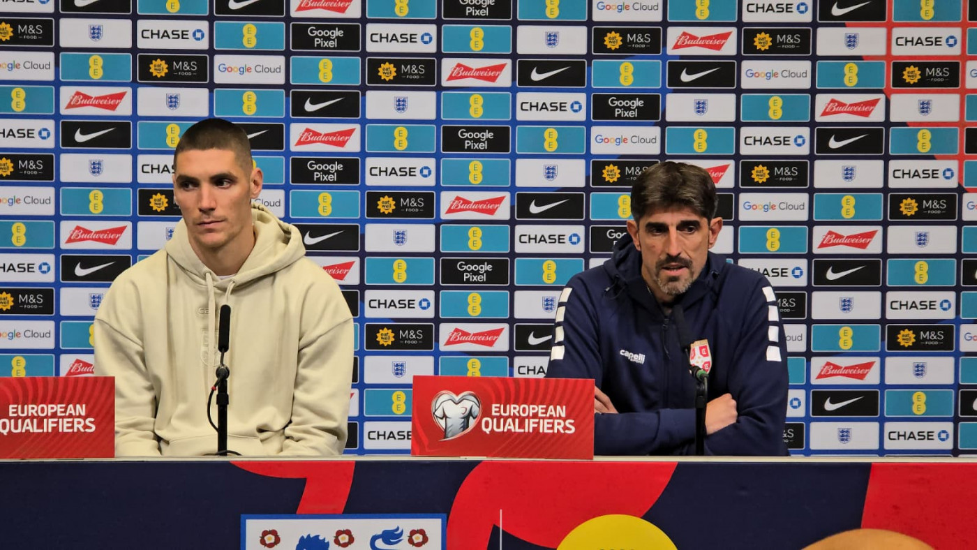 Nikola Milenković i Veljko Paunović se obratili medijima pred odlučujući meč sa Englezima!