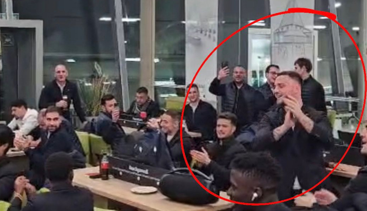 LUDNICA NA AERODROMU! Marko Arnautović u glavnoj ulozi: Pogledajte feštu fudbalera Zvezde!  (VIDEO)