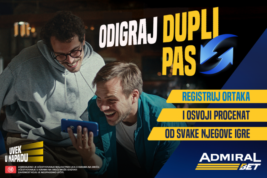 NOVO! FREEBET ZA SVAKU PREPORUKU ORTAKU: Odigrajte dupli pas