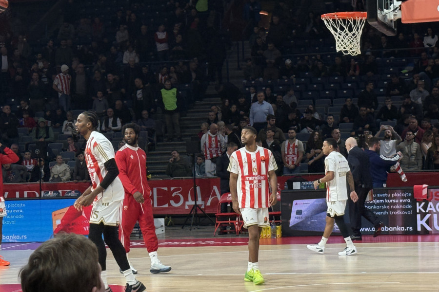 RADO VIĐEN GOST: Nemanja Radonjić stigao da bodri Zvezdu Meridianbet protiv Virtusa! (VIDEO)