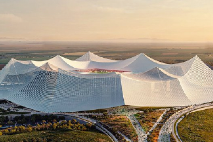 GRADI SE NAJMODERNIJI STADION NA SVETU! Spoljašnji izgled stadiona inspirisan je tradicionalnim berberskim šatorima... (FOTO)
