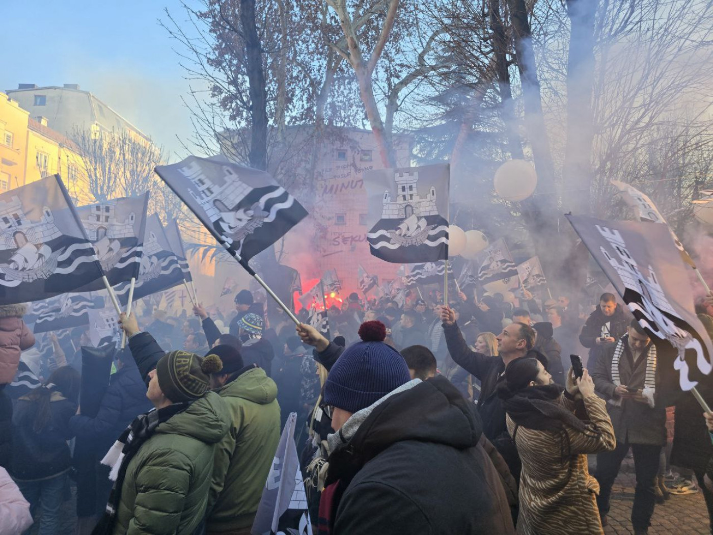 Grobari skandirali Željku Obradoviću na Dorćolu