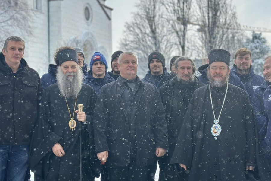 VATERPOLISTI SRBIJE SA PATRIJARHOM: Posebne želje pred početak Evropskog prvenstva! (FOTO)
