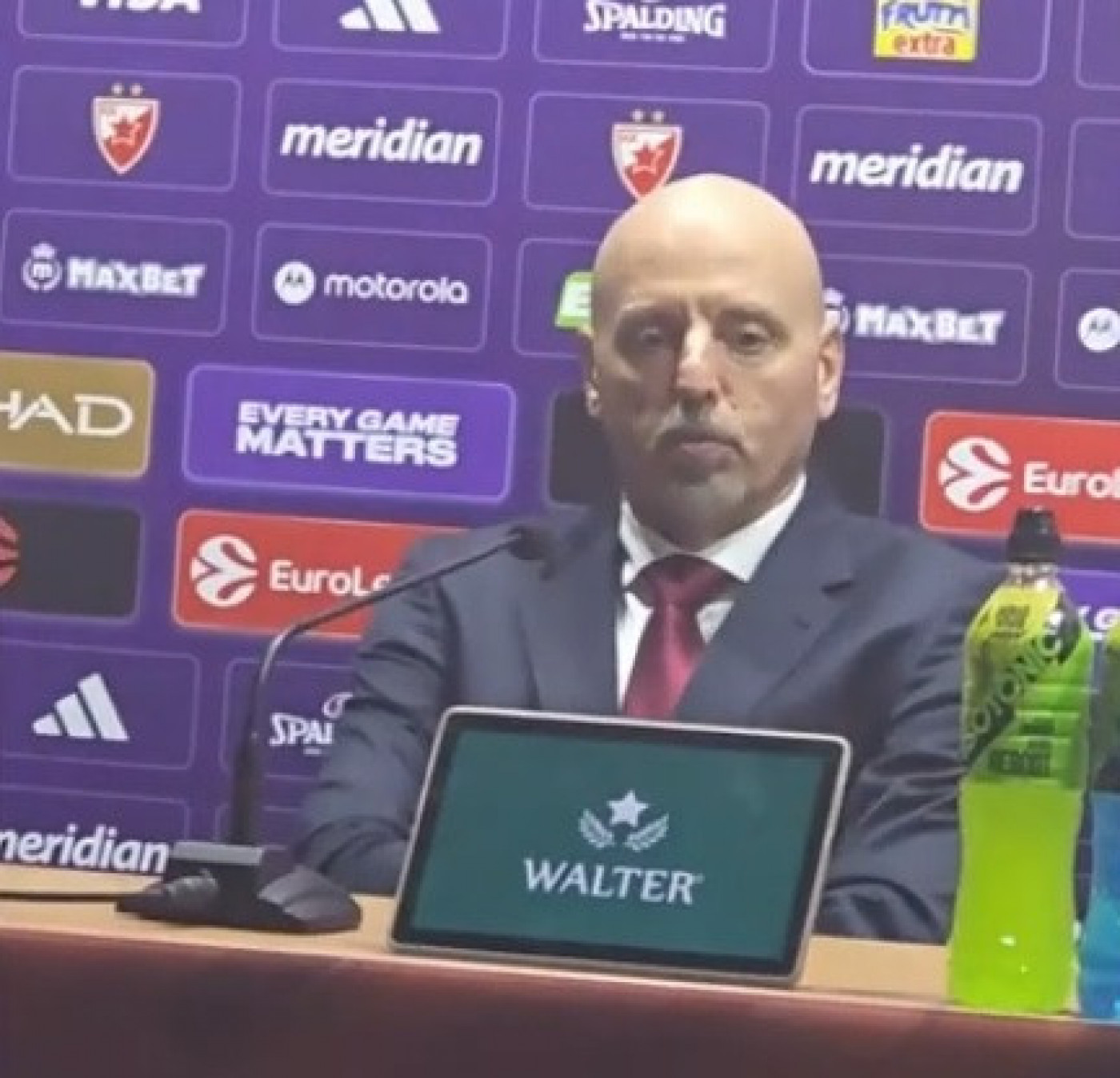 Saša Obradović na konferenciji za medije nakon maestralnog izdanja Zvezde!