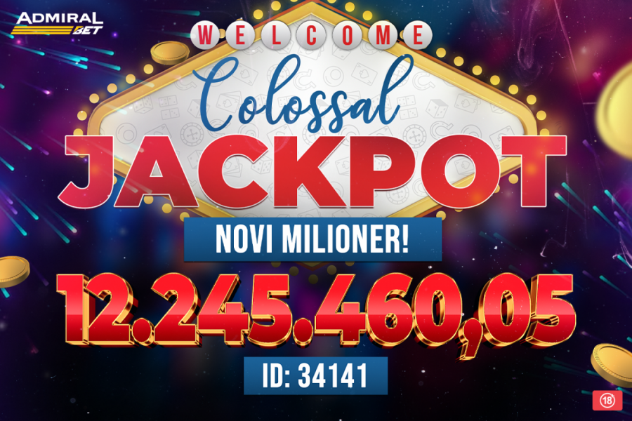 REKORD KOJI ĆE DUGO TRAJATI – PAO NAJVEĆI JACKPOT U ISTORIJI ADMIRALBETA