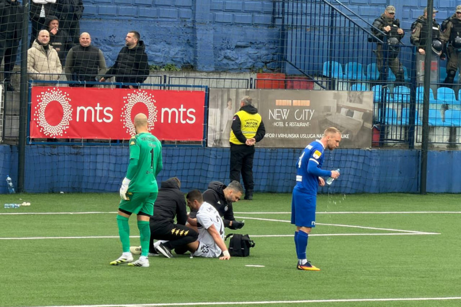 GROBARI U STRAHU: Stefan Mitrović ostao da leži na zemlji! (FOTO)