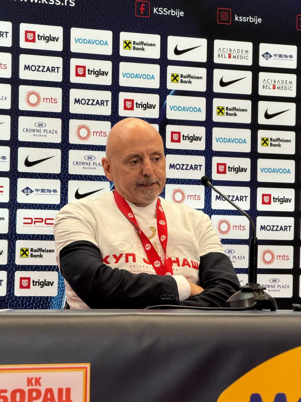 Saša Obradović pričao za medije posle podizanja trofeja Kupa Radivoja Koraća!