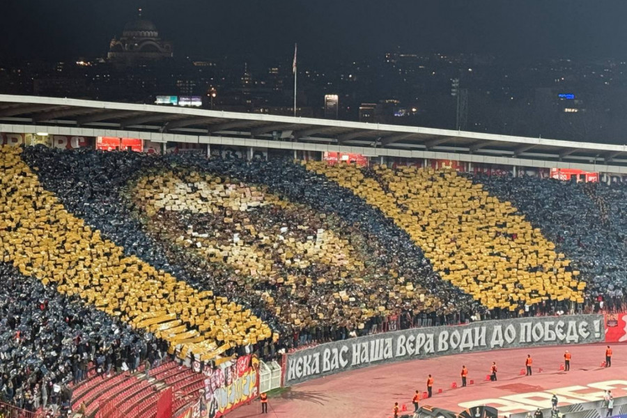 NEKA NAS VAŠA VERA VODI... Delije divnom koreografijom dočekale igrače Zvezde pred meč sezone sa Lilom! (FOTO, VIDEO)