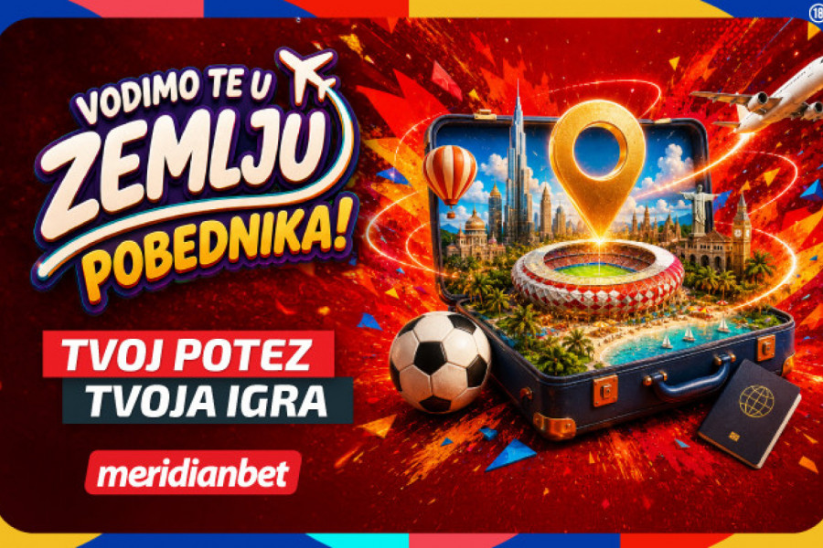 FUDBALSKA PLANETA NA NOGAMA! Meridian te vodi u zemlju novog SVETSKOG ŠAMPIONA i deli 500.000 RSD bonusa SVAKOG DANA!