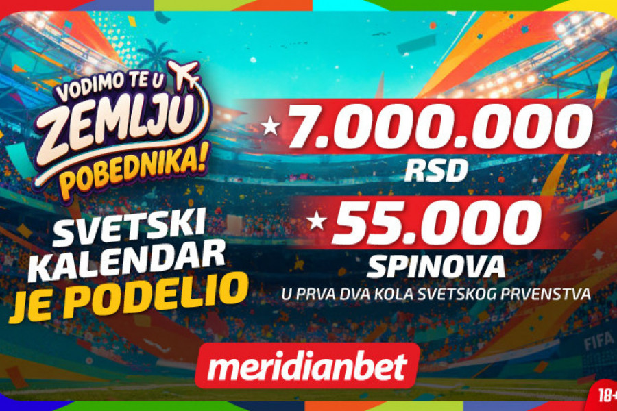 Mundijalska groznica donosi milione: Meridian do sada već podelio 7 miliona dinara i 55.000 spinova