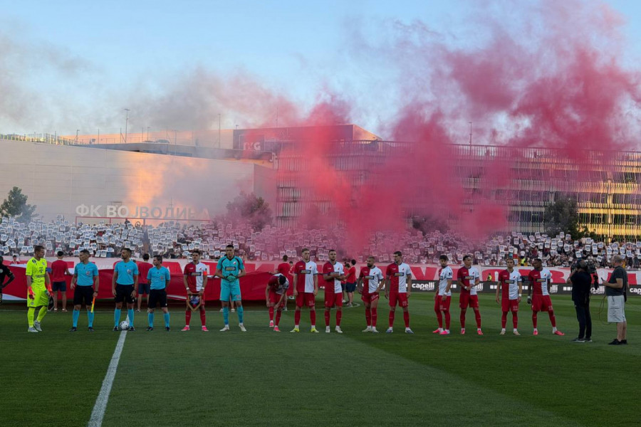 LUDNICA NA KARAĐORĐU! Pogledajte atmosferu na meču Vojvodina - Ferencvaroš! Novi Sad ovo ne pamti... (VIDEO)