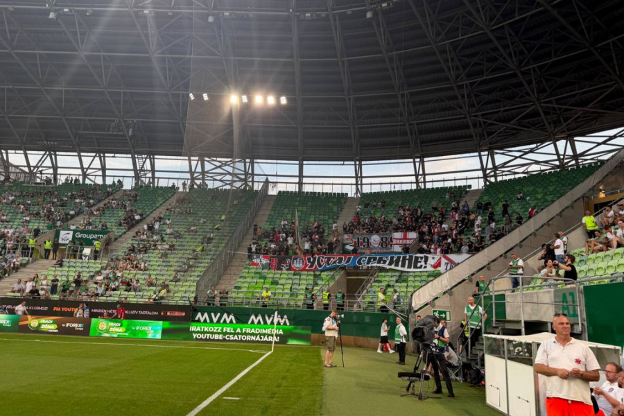 "LALE" GRME U BUDIMPEŠTI! Navijači Vojvodine "zapalili" glavni grad Mađarske - spektakl na stadionu Ferencvaroša! (VIDEO)