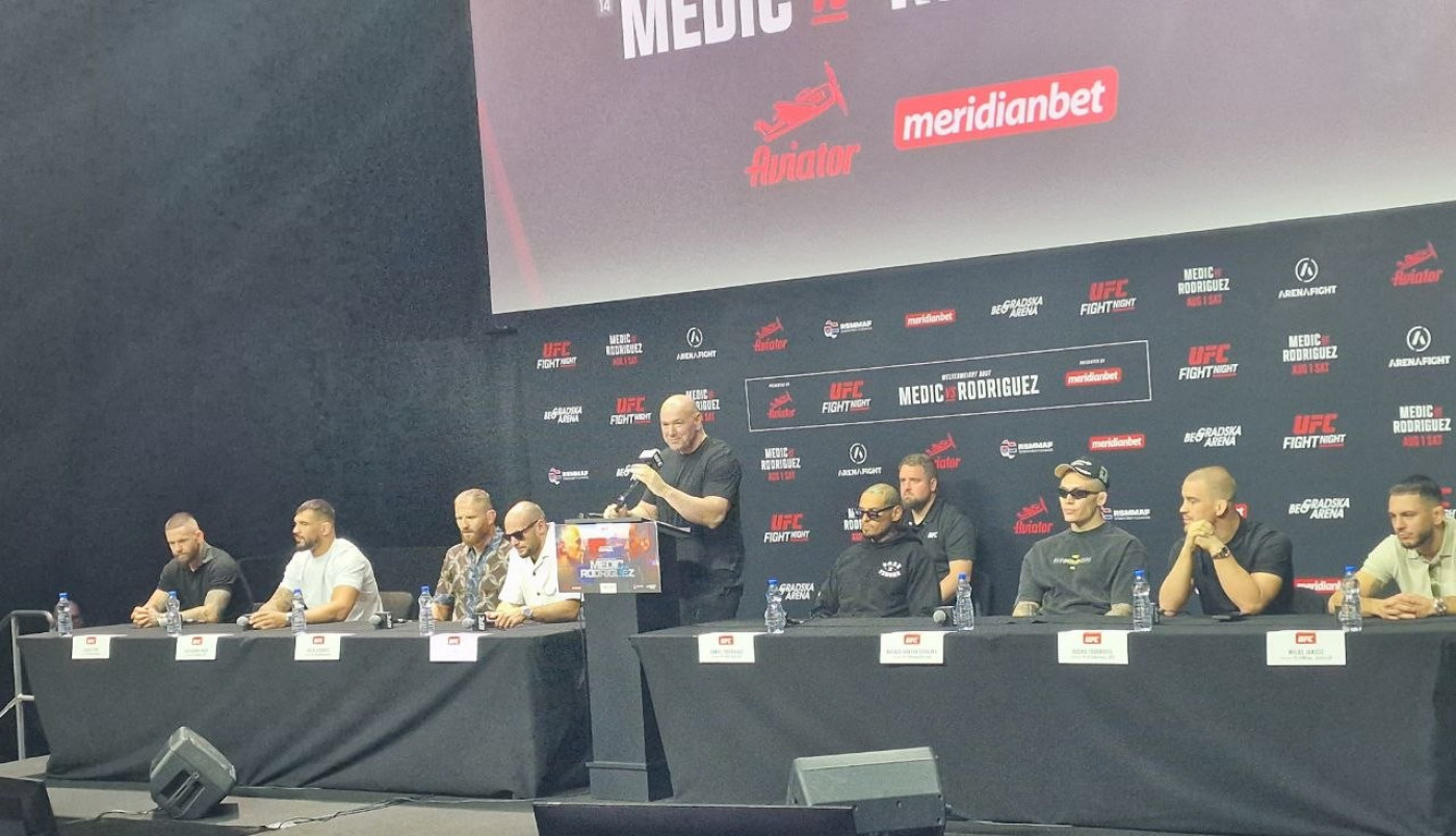 ISTORIJSKI SPEKTAKL JE TU: Počela konferencija pred prvi UFC u Beogradu - Medić predvodi armiju domaćih boraca!