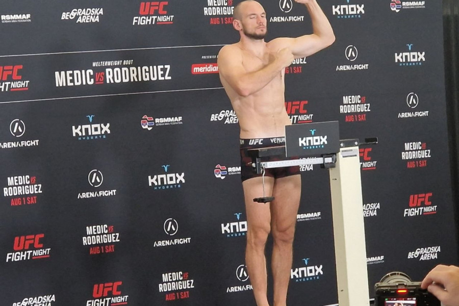 GOREĆE ARENA - MEDIĆ I RODRIGEZ SPREMNI: Srpski as zapalio atmosferu na merenju pred UFC u Beogradu! (VIDEO)
