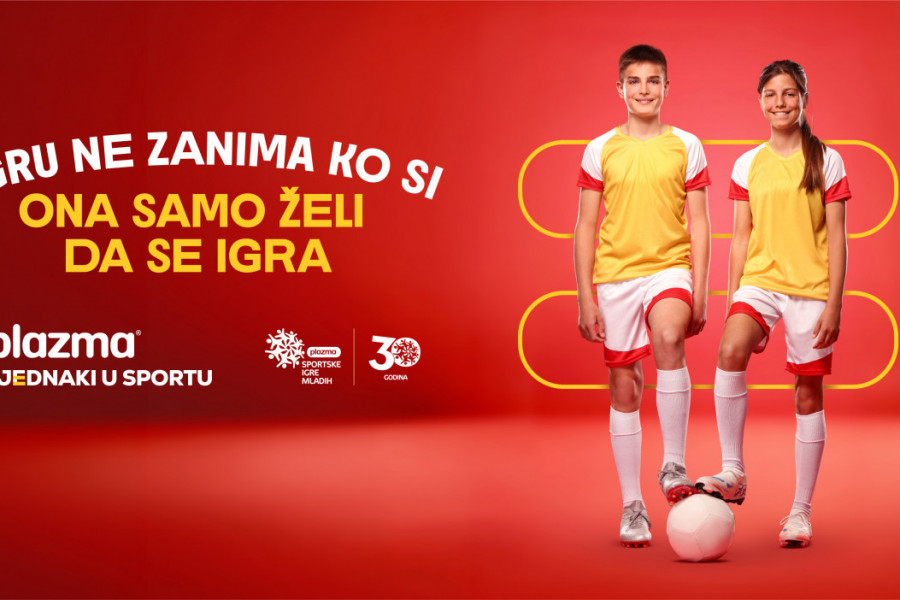 JEDNAKI U SPORTU: Plazma podseća da je svakom detetu mesto na terenu.