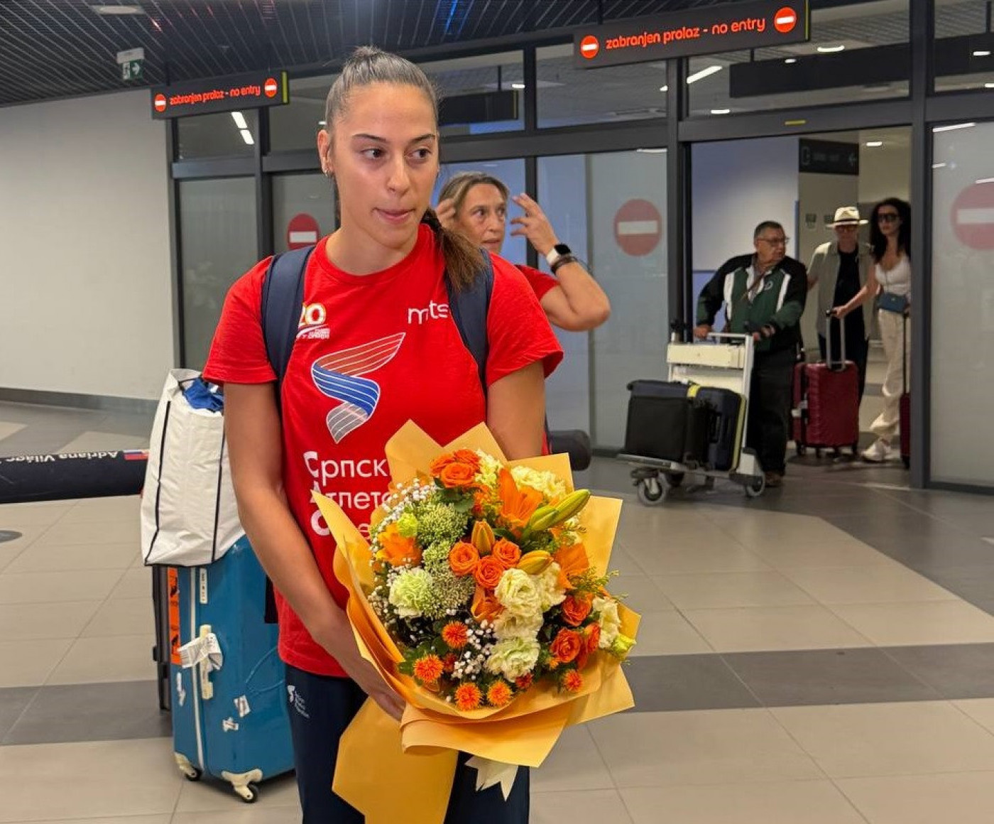 Adriana Vilagoš stigla u Beograd nakon bronzane medalje na Evropskom prvenstvu u atletici