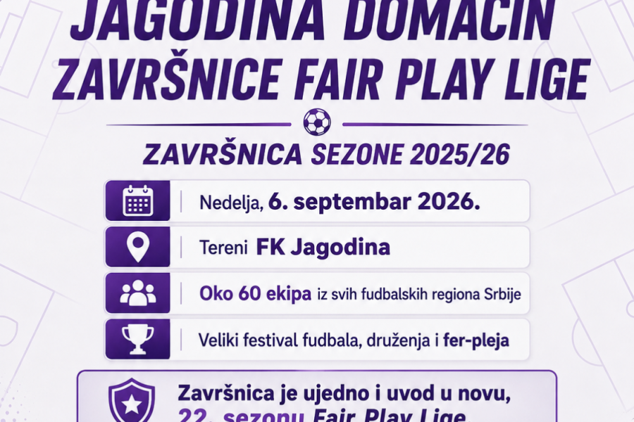 VIŠE OD TAKMIČENJA: Jagodina domaćin završnice Fair Play lige!