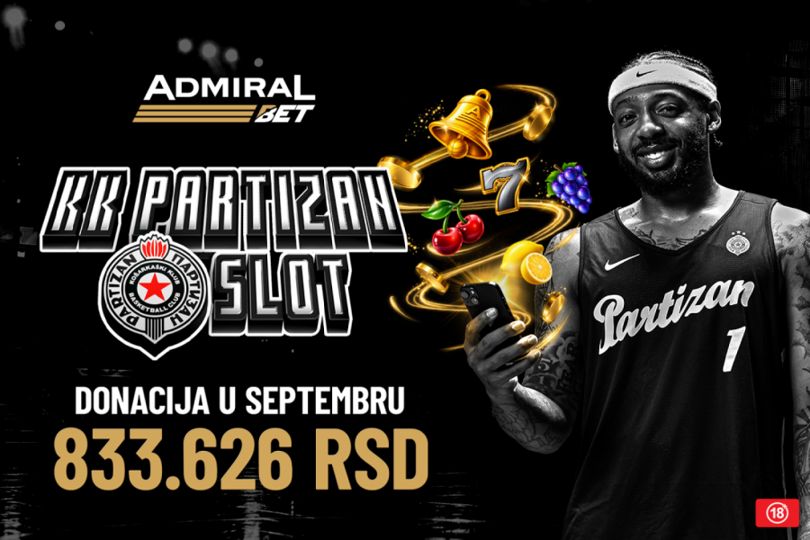 PREKO 833.000 DINARA ZA VIŠI CILJ – PRVI REZULTATI NOVE SARADNJE ADMIRALBETA I KK PARTIZAN