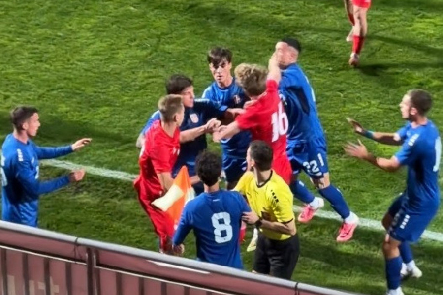 Potukli se Srbi i Rusi: Skandal na susretu bratskih selekcija, pocepana usna i isključenja (VIDEO)
