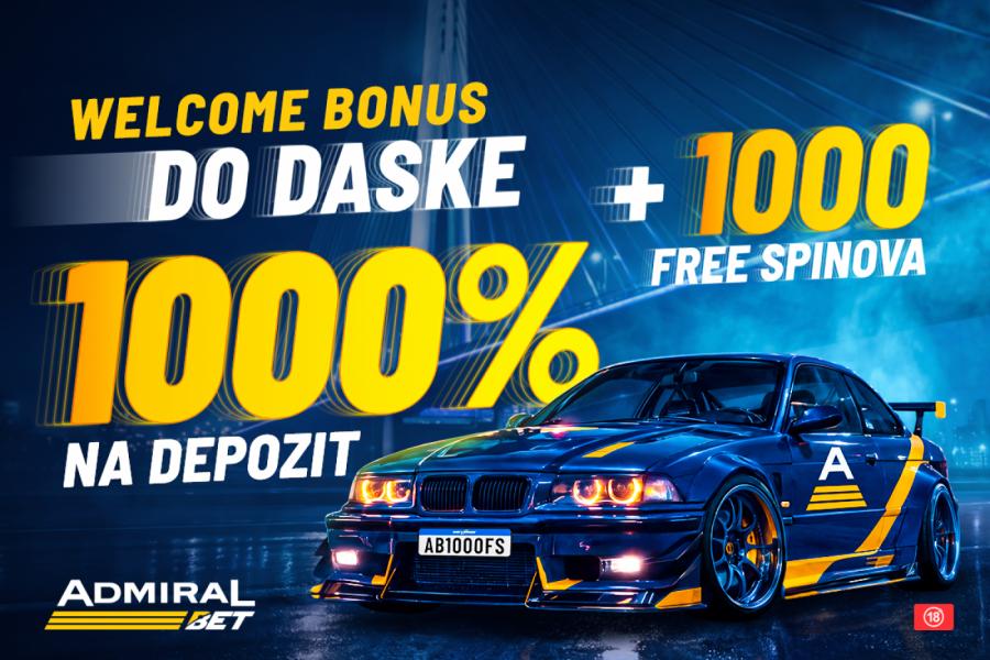REGISTRUJTE SE I DAJTE GAS – 1.000% BONUSA I 1.000 BESPLATNIH SPINOVA